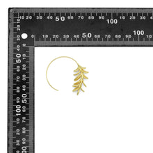 Load image into Gallery viewer, Gold Silver Wheart flower Leaf Shape Hoop Earrings, Sku#L740