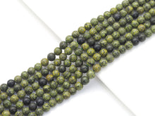 Load image into Gallery viewer, High Quality Genuine Green Snake Skin Jasper Round Smooth Beads, Sku#U1441
