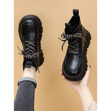 Load image into Gallery viewer, Women's Wool-Lined Waterproof Genuine Leather Winter Boots | Warm Mid-Heel Low Shaft Boots