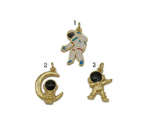 Load image into Gallery viewer, Gold Enamel Astronaut Charm, Sku#LD278