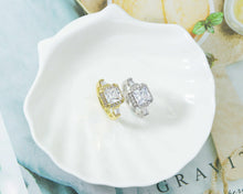 Load image into Gallery viewer, CZ Square Adjustable Ring, Sku#B171