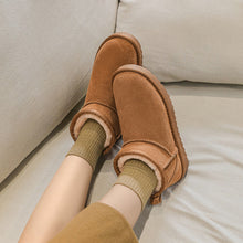 Load image into Gallery viewer, Women's Stylish Faux Plush Slip-On Short Snow Boots | Faux Fur Lined Winter Boots