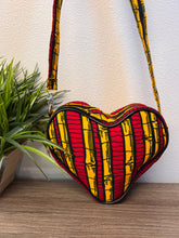 Load image into Gallery viewer, Diva Kente Heart Shaped Crossbody Bag