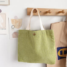 Load image into Gallery viewer, Women's Canvas Tote Bag - Minimalist Double-Sided Print Shoulder Bag with Embroidered Logo