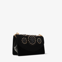 Load image into Gallery viewer, The Infanta Black Spike Leather Handbag