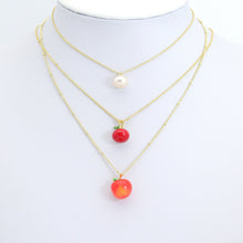 Load image into Gallery viewer, White Pearl Red Apple Charm Pendant,Sku#A489