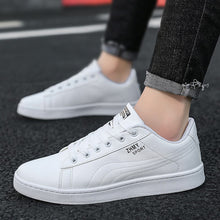 Load image into Gallery viewer, Men's Minimalist Casual White Sneakers - Breathable Flat Heel Shoes