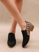 Load image into Gallery viewer, Women's Retro Color-Block Slip-On Shoes | Suede Mid Heel Dress Shoes