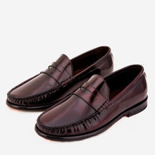 Load image into Gallery viewer, The Belmont Burgundy Polished Leather Men Loafer