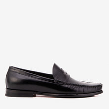 Load image into Gallery viewer, The Belmont Black Polished Leather Men Loafer