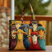 Load image into Gallery viewer, Women's Trendy Printed Tote &amp; Shoulder Bag - Canvas Lined Oxford Cloth