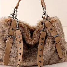 Load image into Gallery viewer, Women's Large Tote Bag – Plush Color-Block Commuter Bag with Laptop Compartment | Sarah Express