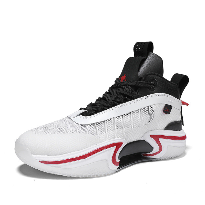 Men's High-Top Breathable Shock-Absorbing Athletic Sneakers - Lightweight Sports Shoes