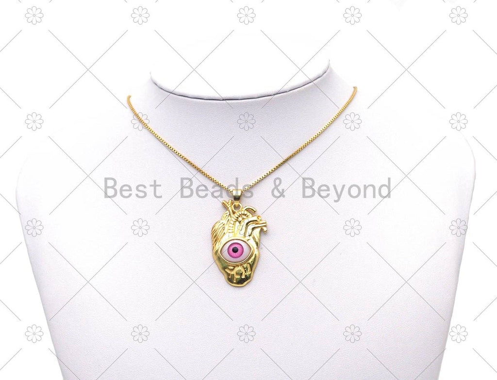Enamel  Evil Eye Shape Pendant, Sku#JL66