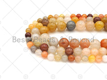 Load image into Gallery viewer, Quality Genuine Rutilated Jade Smooth Round Beads, 6mm/8mm/10mm/12mm Red Gold Gray Jade Beads, 15.5'' Full Strand, SKU#U1160
