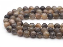 Load image into Gallery viewer, Natural Black Sunstone Round Smooth Beads, Sku#U1319