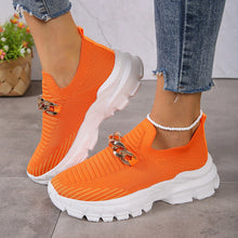Load image into Gallery viewer, Women's Slip-On Platform Flat Shoes | Breathable Knit Chunky Sole Casual Sneakers