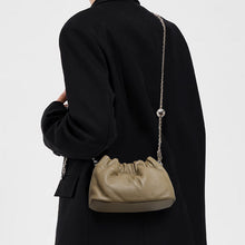 Load image into Gallery viewer, Genuine Leather Bucket Shoulder &amp; Crossbody Bag – Elephant Gray | Sarah Express