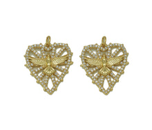 Load image into Gallery viewer, CZ Gold Eagle On Hollow Out Heart Charm, Sku#LK639