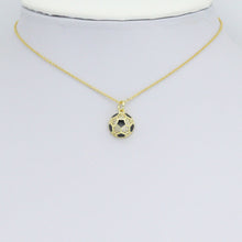 Load image into Gallery viewer, CZ Enamel Gold Soccer Ball Charm Pendant, Sku#LK1179