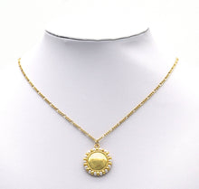 Load image into Gallery viewer, Gold Pearl Round Mirror Coin Charm, Sku#B221