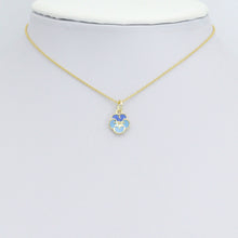 Load image into Gallery viewer, Pink Blue Cherry flower Charm Pendant,Sku#LX870