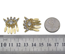 Load image into Gallery viewer, Gold CZ Evil Eye With Teardrop Charm, Sku#JL125