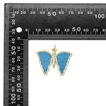 Load image into Gallery viewer, CZ Gemstone Mother of Pearl Butterfly  Pendant, Sku#LX302