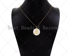 Load image into Gallery viewer, New Trendy White Gold Enamel Initials Letter Charm/Pendant, Enamel Initial Alphabet Letters, Custom Naming Pendants, 25mm,sku#ML32