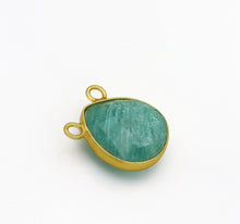 Load image into Gallery viewer, Gold Teardrop Gemstone Charm, Sku#LY21C