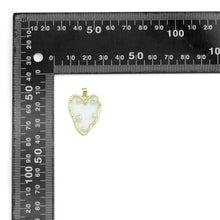 Load image into Gallery viewer, Hammered Edge Acrylic Heart with Pearl Charm , Sku#JL202