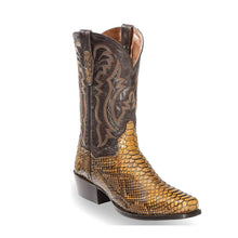 Load image into Gallery viewer, Men's Embroidered Patchwork Quilted Boots | Slip-On Pointed-Toe Low Heel Winter Boots