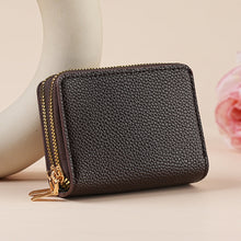Load image into Gallery viewer, Women's PU Leather Clutch Wallet – Dual Zipper &amp; Multiple Card Slots