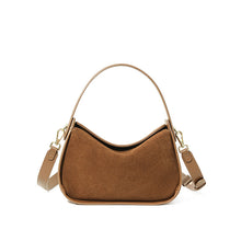 Load image into Gallery viewer, Women's Genuine Suede Leather Crossbody Bag – Vintage Style Shoulder Handbag