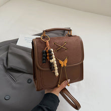 Load image into Gallery viewer, Textured PU Leather Crossbody Backpack – Commuter &amp; Student Bag | Black, Brown, Khaki