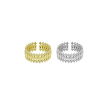 Load image into Gallery viewer, Gold Silver Rhombus Diamond Band Ring, Sku#A158