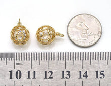Load image into Gallery viewer, CZ Round Ball with big CZ Inside Charm, Sku#CP43