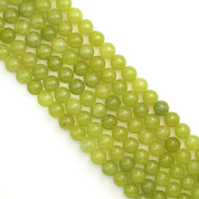 Load image into Gallery viewer, Genuine Lemon Jade Round Smooth Beads, Sku#U1772