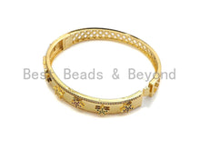 Load image into Gallery viewer, Micro Pave Star Bangle Bracelet, Sku#X156