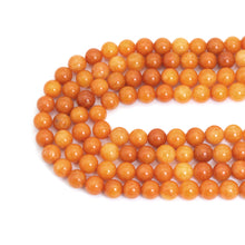 Load image into Gallery viewer, Orange Jade Round Smooth Beads, Sku#U2227