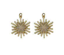Load image into Gallery viewer, Gold CZ Shiny Star Light Beam Charm, Sku#LK713