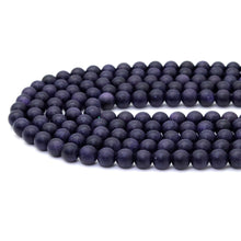Load image into Gallery viewer, Matt Blue Goldstone Round Smooth Beads, Sku#U1786