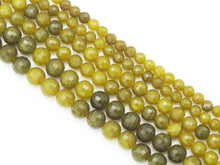 Load image into Gallery viewer, Genuine Olive Jade Round Faceted Beads, Sku#U1433
