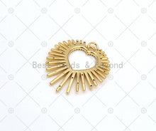 Load image into Gallery viewer, CZ Micro Pave Heart Shape Pendant,18K Gold Filled Heart Charm, Necklace Bracelet Charm Pendant,28x32mm,Sku#F1440
