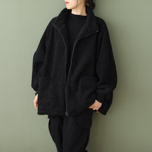 Load image into Gallery viewer, Plus-size Loose-fitting Long-sleeve Womens Casual Lambswool Coat