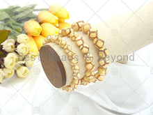 Load image into Gallery viewer, Natural Yellow Tibetan Agate Stretchy Bracelet