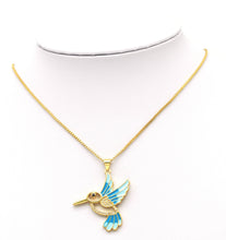 Load image into Gallery viewer, CZ Enamel Bird Pendant, Sku#LK596
