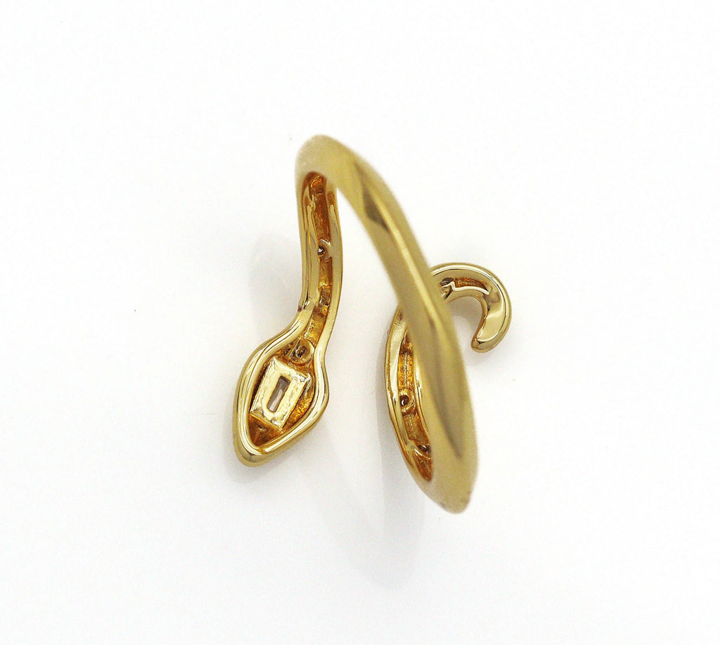 CZ Cobra Snake Wrap Ring, Sku#X343