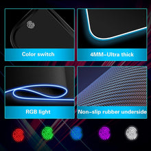 Load image into Gallery viewer, RGB Gaming Mouse Pad with 15W Wireless Charging, Extended Desk Mat 31.5 x 11.8 Inch, LED Mouse Pad with 10 Lighting Modes, Non-Slip Base for Keyboard, Mouse