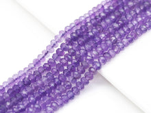 Load image into Gallery viewer, Genuine Quality Amethyst Rondelle Faceted Beads, Sku#UA275